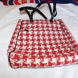Vera Bradley red and white houndstooth bag